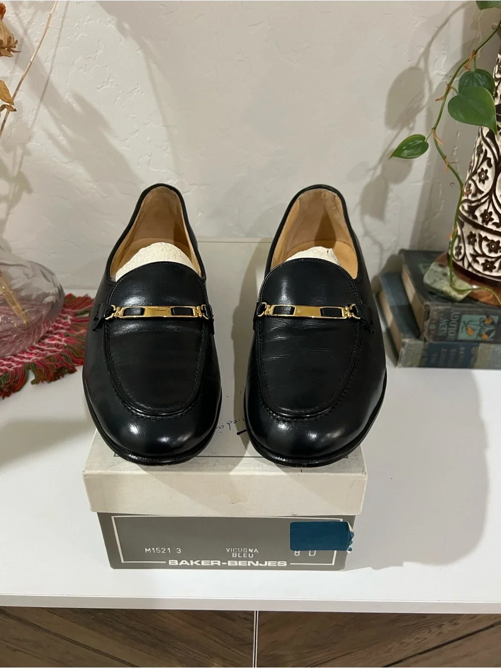 Baker Benjes Blue Leather Loafers